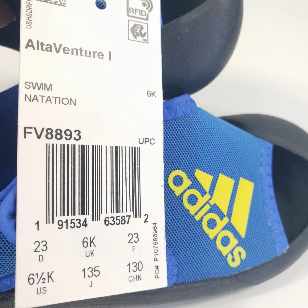 6.5K Adidas Altaventure Kids Toddler Infant Blue Beach Water Swim Sandals Slides